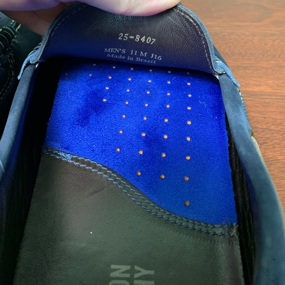 Johnston & Murphy | Gibson Navy Driver Sheepskin Penny Driving Loafer - 11 M - Picture 9 of 10